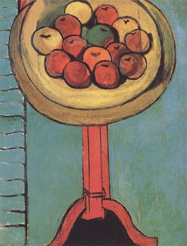 Apples on the Table against a Green Background (mk35)
